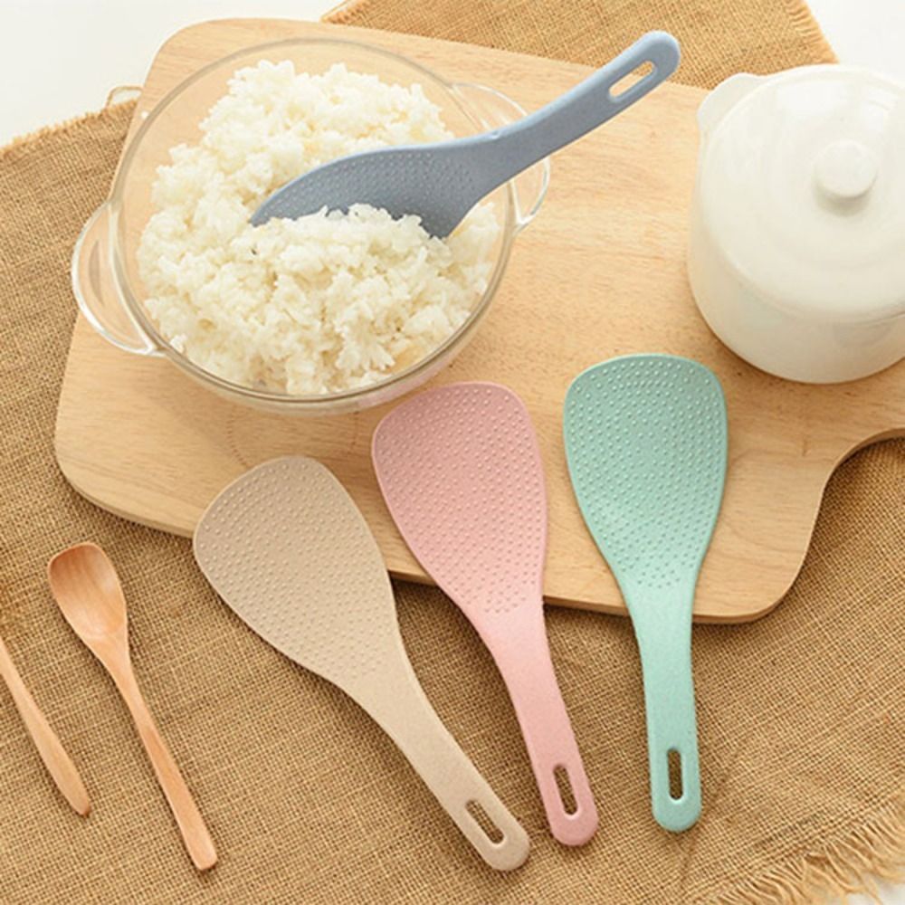 Kitchen Gadgets On Sale - Buğday samanı pirinç kaşık aksesuarları plastik