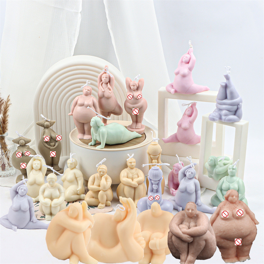 Kitchen Gadgets For Mom - Soyut Şişman Kadın Vücut Mum silikon