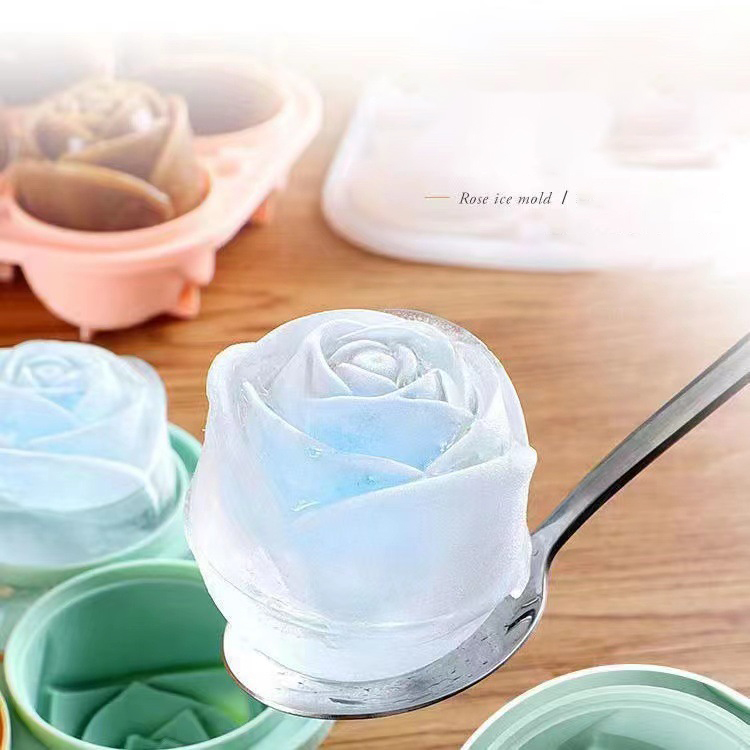 Kitchen Gadgets Ninja - 3D Gül Buz Kalıpları 4 Delik