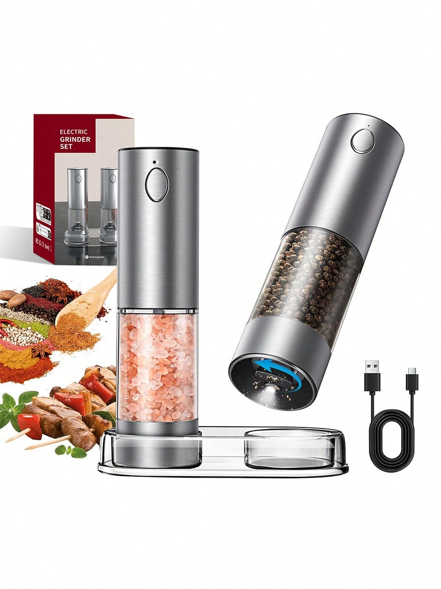 Kitchen Gadgets Ideas - 2 Parçalı Elektrikli Tuz Biber Öğütücü