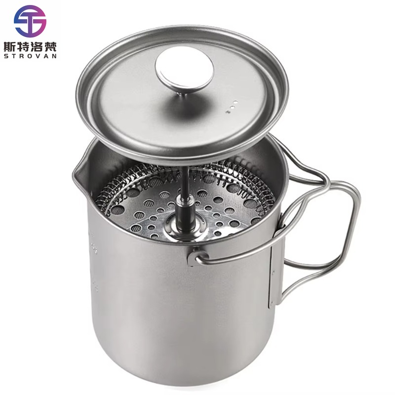 French Press Coffee Maker - 750 ml Titanyum Fransız Pres Kahve