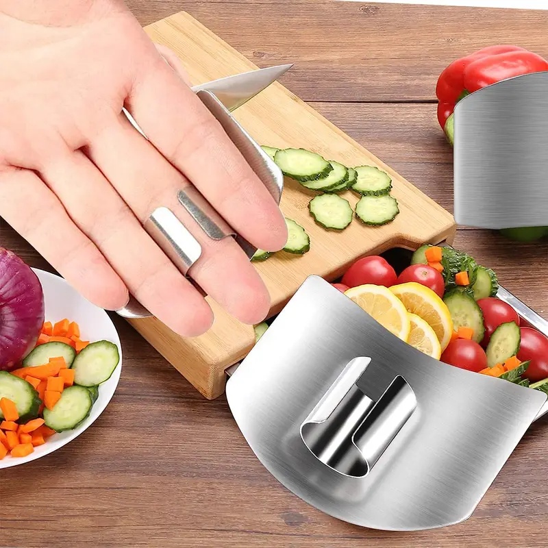 Kitchen Gadgets Cutting Tools - 1-6 Adet Paslanmaz Çelik Parmak Koruyucu