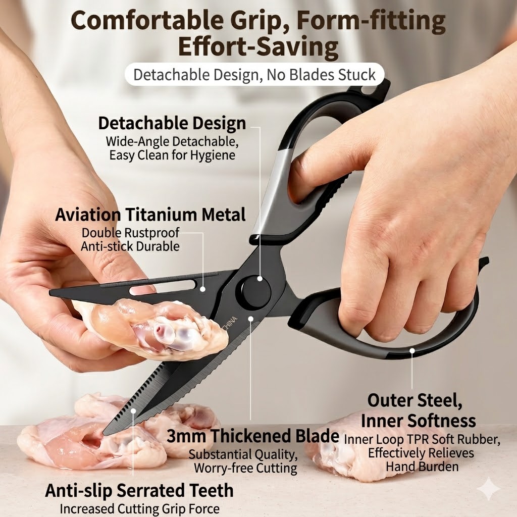 Mutfak makası Titanyum Tavuk k - Kitchen Gadgets Ninja incelemesi ve fiyatı