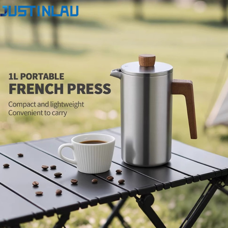 JUSTINLAU 1000ml Paslanmaz Çel - French Press Coffee Maker incelemesi ve fiyatı